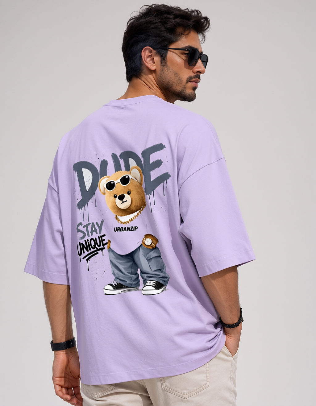 DUDE Stay Unique Oversized Terry T-Shirt | 260 GSM | Unisex