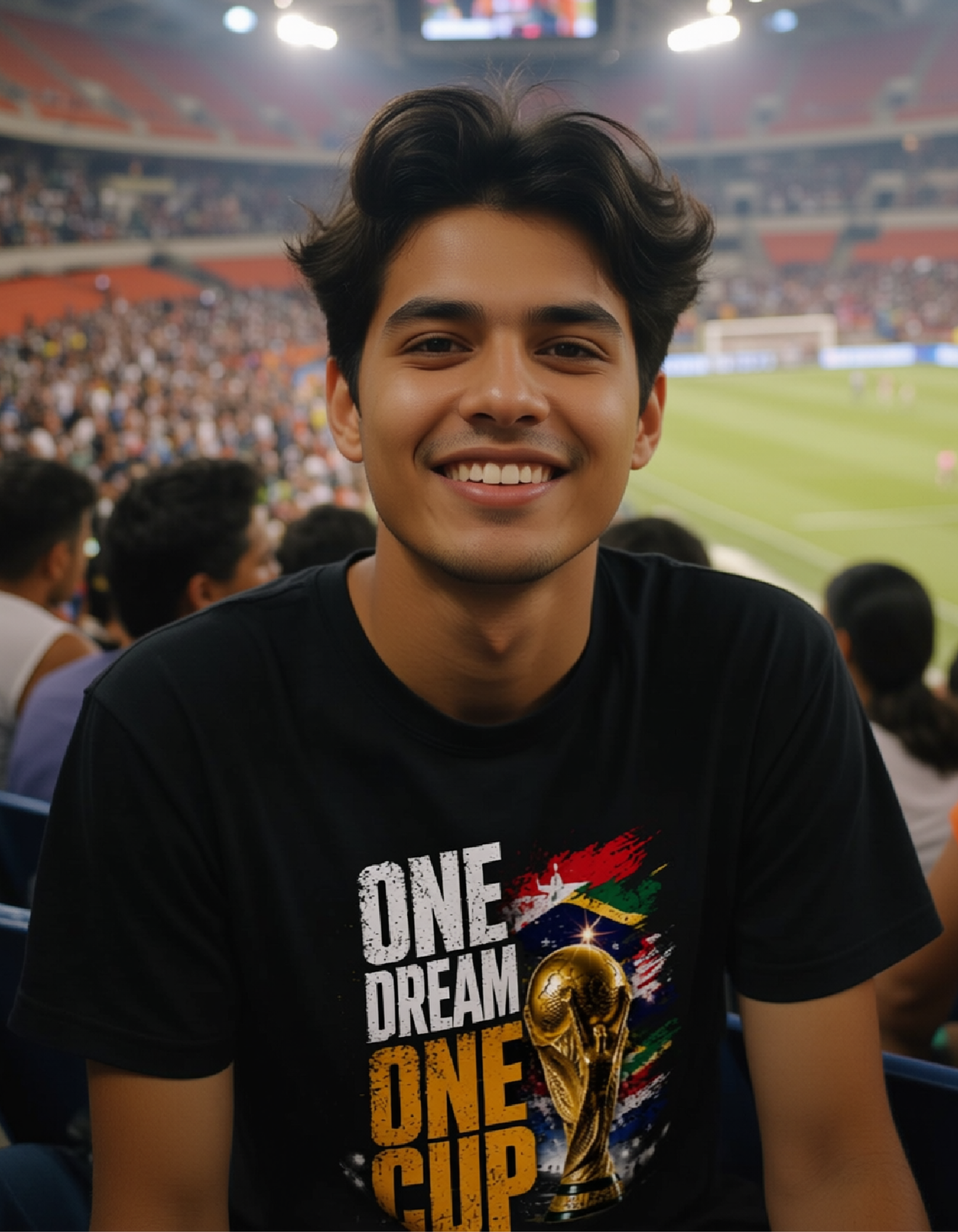 FIFA World Cup 2026 Graphic T-Shirt — One Dream One Cup | Unisex Cotton Tee | Black