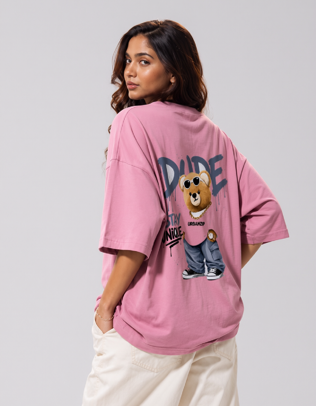 DUDE Stay Unique Oversized Terry T-Shirt | 260 GSM | Unisex