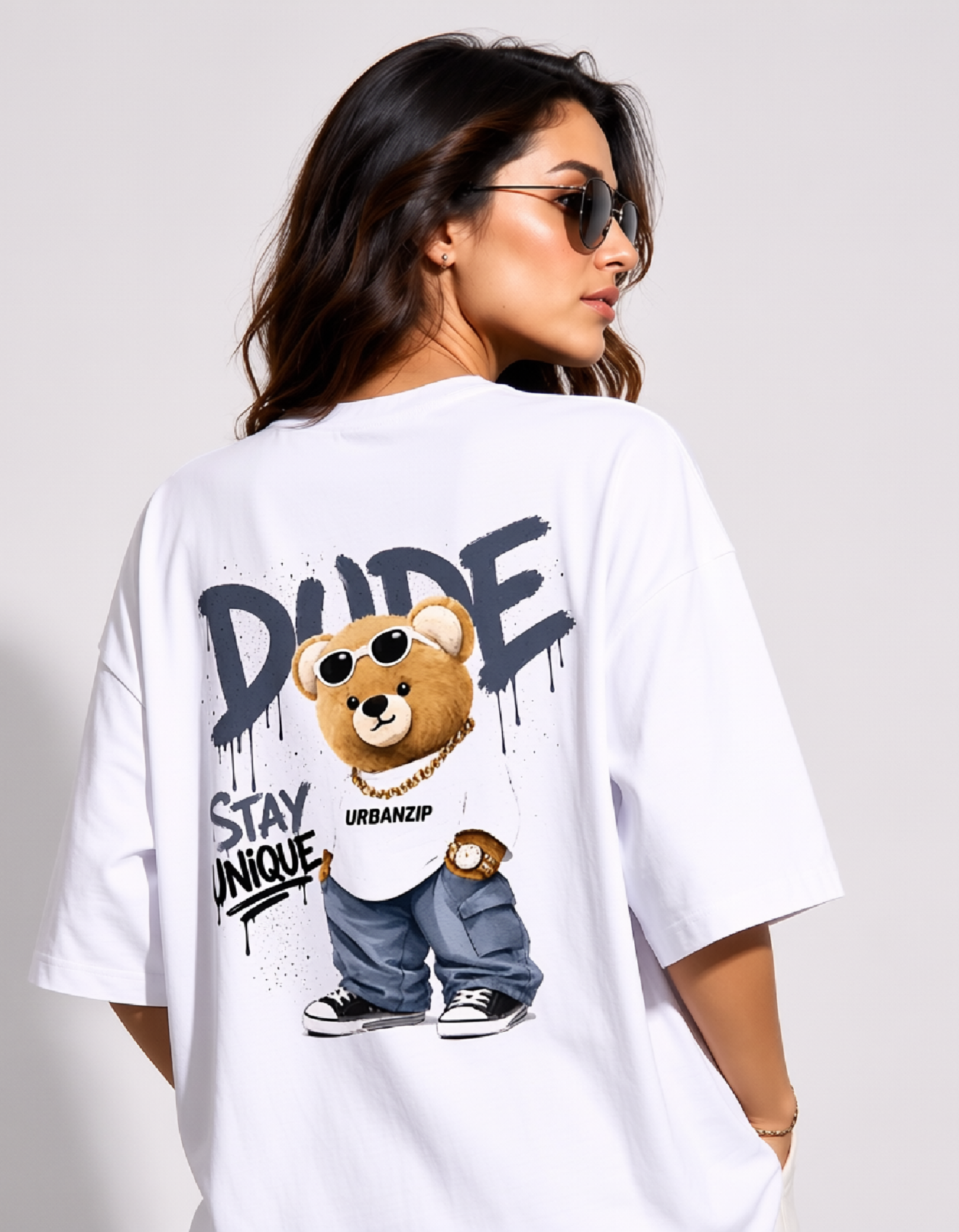 DUDE Stay Unique Oversized Terry T-Shirt | 260 GSM | Unisex