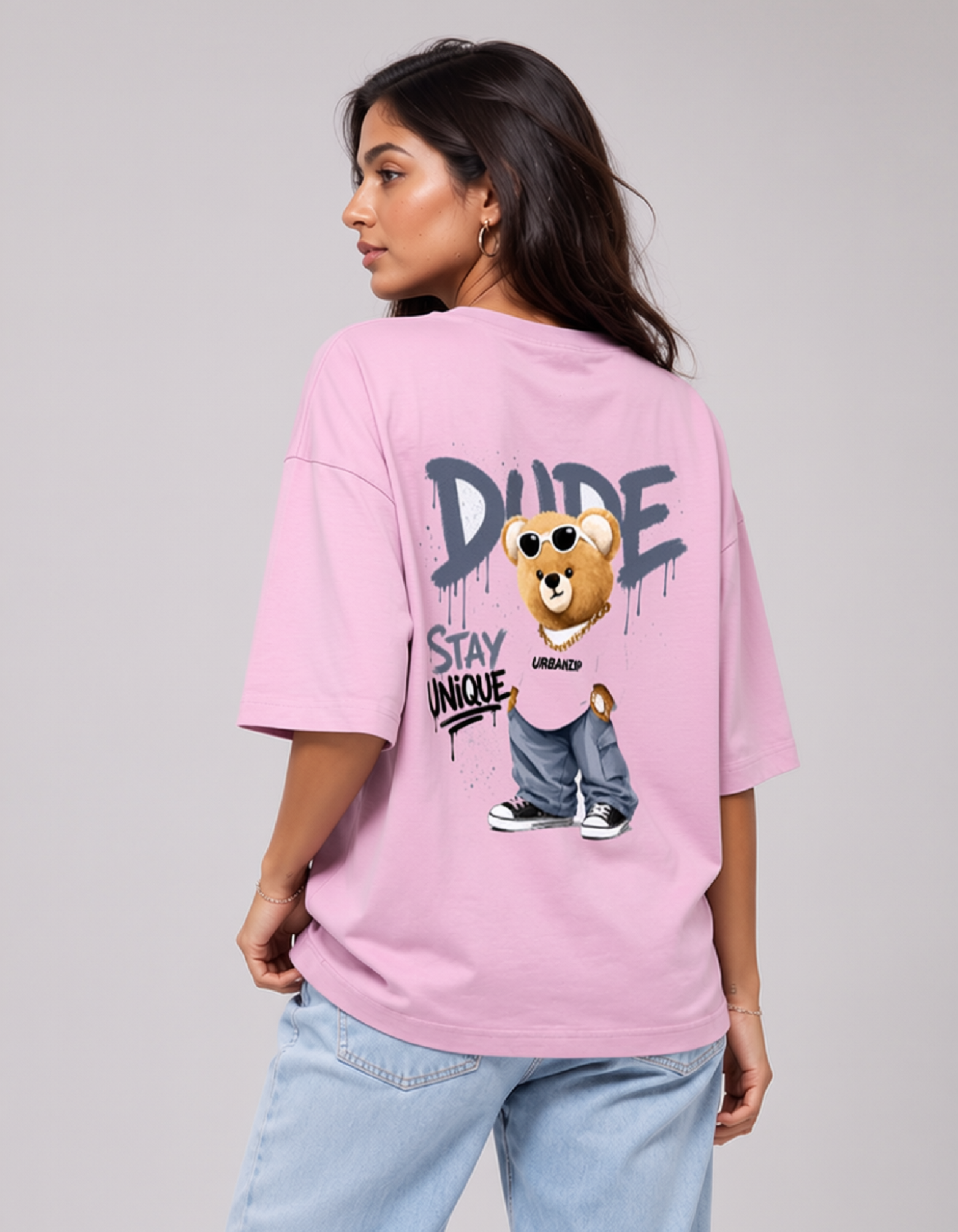 DUDE Stay Unique Oversized Terry T-Shirt | 260 GSM | Unisex